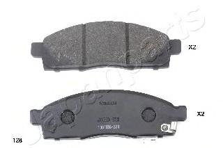 Комплект тормозных колодок, дисковый тормоз JAPANPARTS PA128AF
