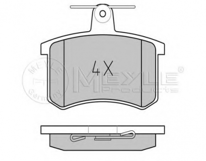 Комплект тормозных колодок, дисковый тормоз MEYLE 0252114416PD (фото 1)