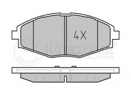 Комплект тормозных колодок, дисковый тормоз MEYLE 0252324117PD (фото 1)