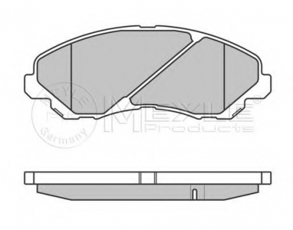 Комплект тормозных колодок, дисковый тормоз MEYLE 0252358416PD (фото 1)
