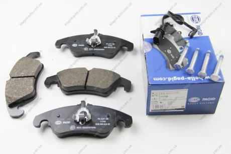 Комплект тормозных колодок, дисковый тормоз HELLA 8DB355013751