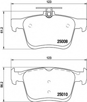 Комплект тормозных колодок, дисковый тормоз HELLA 8DB355020271 (фото 1)