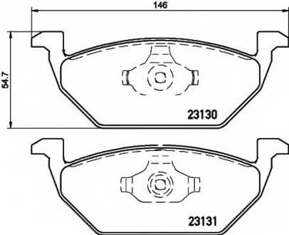 Комплект тормозных колодок, дисковый тормоз HELLA 8DB355008591