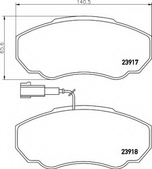 Комплект тормозных колодок, дисковый тормоз HELLA 8DB355010391 (фото 1)