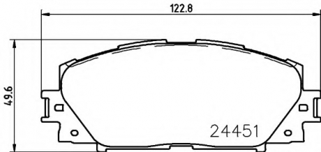 Комплект тормозных колодок, дисковый тормоз HELLA 8DB355014311 (фото 1)
