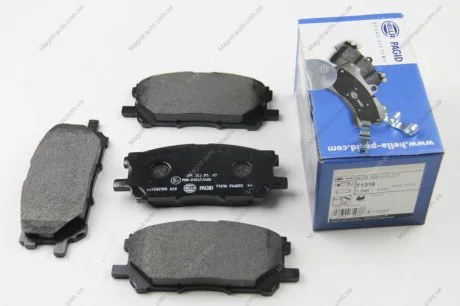 Комплект тормозных колодок, дисковый тормоз HELLA 8DB355010071
