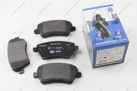 Комплект тормозных колодок, дисковый тормоз HELLA 8DB355010851