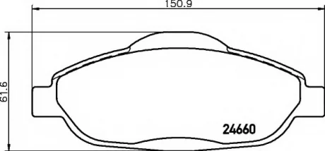 Комплект тормозных колодок, дисковый тормоз HELLA 8DB355013911