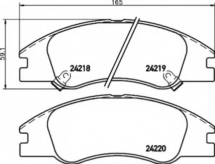 Комплект тормозных колодок, дисковый тормоз HELLA 8DB355012041