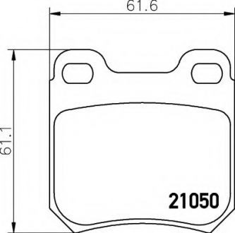 Комплект тормозных колодок, дисковый тормоз HELLA 8DB355007381