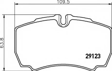 Тормозные колодки зад. Transit 06-14 2.2 TDCi (спарка) HELLA 8DB355005421