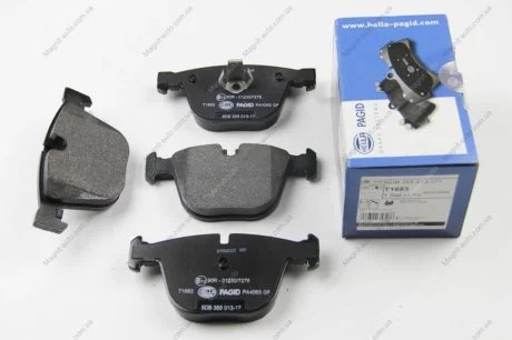 Комплект тормозных колодок, дисковый тормоз HELLA 8DB355013171