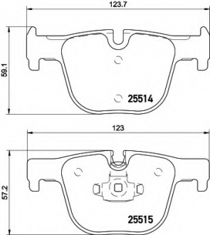 Комплект тормозных колодок, дисковый тормоз HELLA 8DB355019781