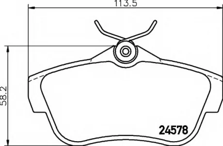 Гальмівні колодки дискові зад. Fiat Scudo 1.6,2.0 07-/Citroen Jumpy 1.6, 2.0 07- HELLA 8DB355013421