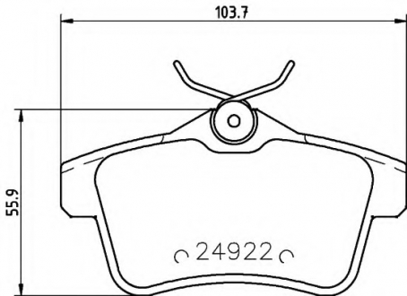 Комплект тормозных колодок, дисковый тормоз HELLA 8DB355014531 (фото 1)