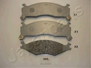 Комплект тормозных колодок, дисковый тормоз JAPANPARTS PA392AF