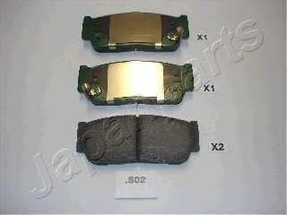 Комплект тормозных колодок, дисковый тормоз JAPANPARTS PPS02AF (фото 1)