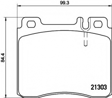 Комплект тормозных колодок, дисковый тормоз HELLA 8DB355007551 (фото 1)