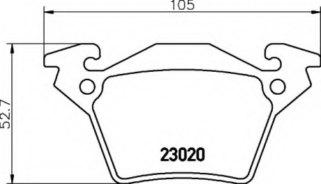 Комплект тормозных колодок, дисковый тормоз HELLA 8DB355008641 (фото 1)