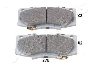 Комплект тормозных колодок, дисковый тормоз JAPANPARTS PA278AF