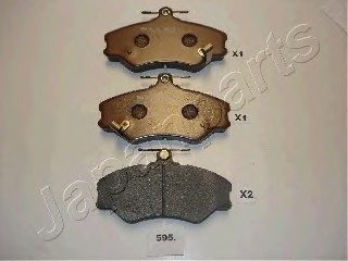 Комплект тормозных колодок, дисковый тормоз JAPANPARTS PA595AF (фото 1)