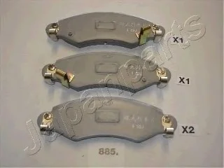 Комплект тормозных колодок, дисковый тормоз JAPANPARTS PA885AF