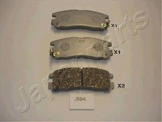 Комплект тормозных колодок, дисковый тормоз JAPANPARTS PP594AF