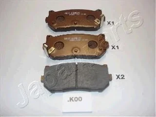 Комплект гальмівних колодок, дискове гальмо JAPANPARTS PPK00AF (фото 1)