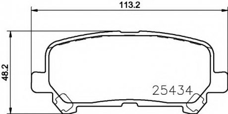Комплект тормозных колодок, дисковый тормоз HELLA 8DB355020601 (фото 1)