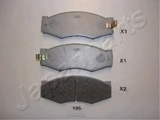 Комплект тормозных колодок, дисковый тормоз JAPANPARTS PA195AF