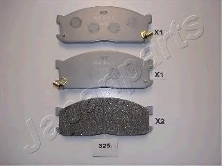 Комплект тормозных колодок, дисковый тормоз JAPANPARTS PA325AF