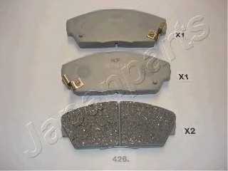 Комплект тормозных колодок, дисковый тормоз JAPANPARTS PA426AF