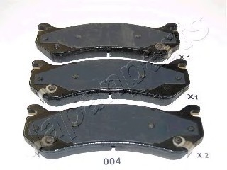 Комплект тормозных колодок, дисковый тормоз JAPANPARTS PP004AF