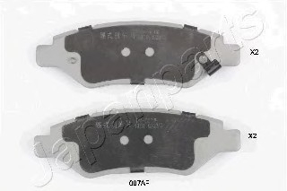 Комплект тормозных колодок, дисковый тормоз JAPANPARTS PP007AF (фото 1)