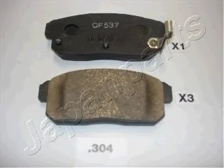 Комплект тормозных колодок, дисковый тормоз JAPANPARTS PP304AF