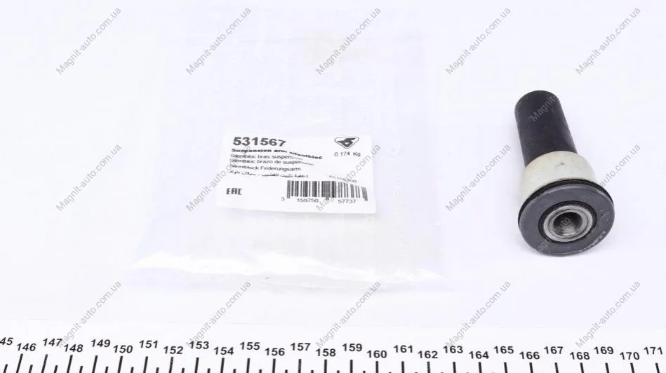 Сайлентблок перед. рычага (верхн./наруж).) Citroen C5/C6/Peugeot 407/508GT 04- HUTCHINSON 531567 (фото 1)