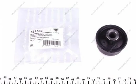 Сайлентблок переднего рычага Berlingo/Partner 08- (сзади) (замена 531530) HUTCHINSON 531533
