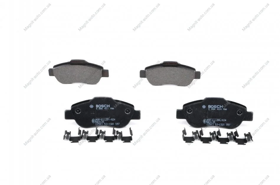 Тормозные колодки дисковые пер.. FIAT PANDA 1.2/1.3D 03- BOSCH 0986424786 (фото 1)
