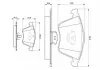 Комплект гальмівних колодок переднього., VOLVO C30, C70 II, S40 II, V40, V50 SAAB 9-3, 9-3X 1.5-2.8 09.02-08.19 BOSCH 0986494077 (фото 2)