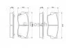 Комплект тормозных колодок, дисковый тормоз BOSCH 0986461750 (фото 1)