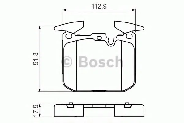 Комплект тормозных колодок, дисковый тормоз BOSCH 0986494701 (фото 1)