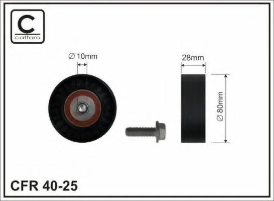 Паразитный / ведущий ролик, поликлиновой ремень CAFFARO 4025 (фото 1)