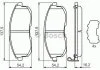 Комплект тормозных колодок, дисковый тормоз BOSCH 0986494443 (фото 1)