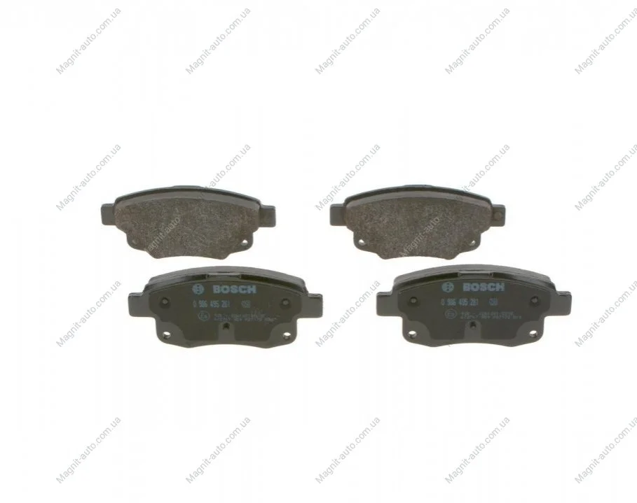 Комплект тормозных колодок, дисковый тормоз BOSCH 0986495281 (фото 1)