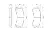 Комплект гальмівних колодок передн, NISSAN SUNNY II SUZUKI SWIFT II TATA INDICA, INDIGO 1.3-1.8 06.86- BOSCH 0986493450 (фото 4)