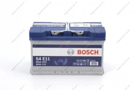 АКБ S4E (EFB) 80А*ч 800А система СТАРТ-СТОП BOSCH 0092S4E111