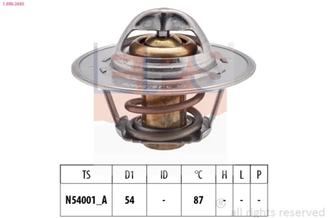 Termostat VW GOLF 2.0TDI 03-/BEZ ORINGU/ // EPS 1880268S