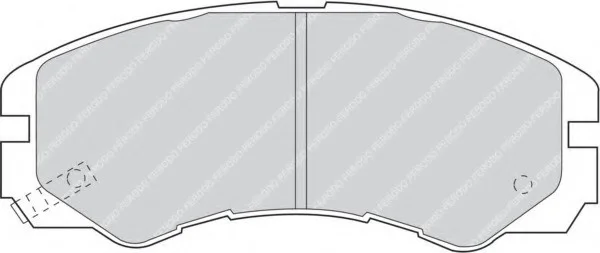 Комплект тормозных колодок переднего., ISUZU RODEO, TFR/TFS, TROOPER II, TROOPER III, VEHICROSS OPEL FRONTERA A, FRONTERA A SPORT, FRONTERA B, MONTEREY A, MONTEREY B 2.0-3.5 08.91-08.04 FERODO FDB1015 (фото 1)