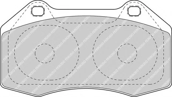 Комплект тормозных колодок переднего., ABARTH 500 / 595 / 695 RENAULT CLIO III, MEGANE II 1.4/2.0/2.0D 05.04- FERODO FDB1667 (фото 1)