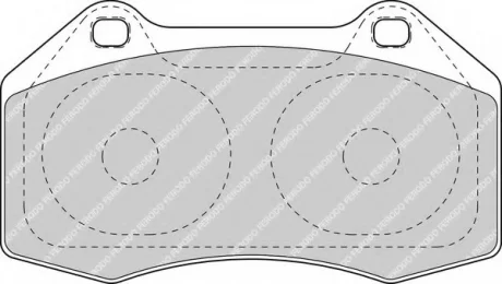 Комплект тормозных колодок переднего., ABARTH 500 / 595 / 695 RENAULT CLIO III, MEGANE II 1.4/2.0/2.0D 05.04- FERODO FDB1667